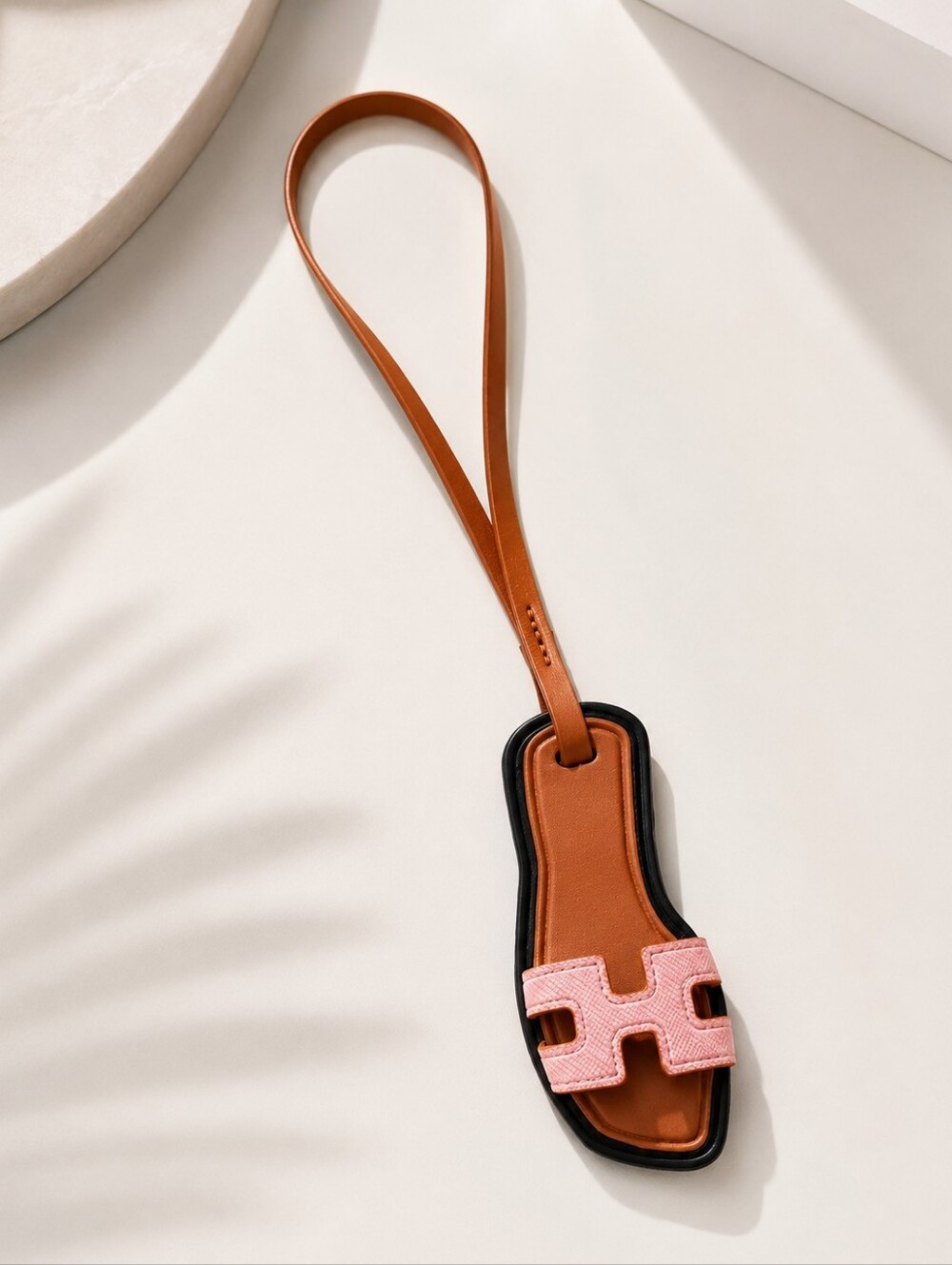Mini Sandal Leather Bag Charm